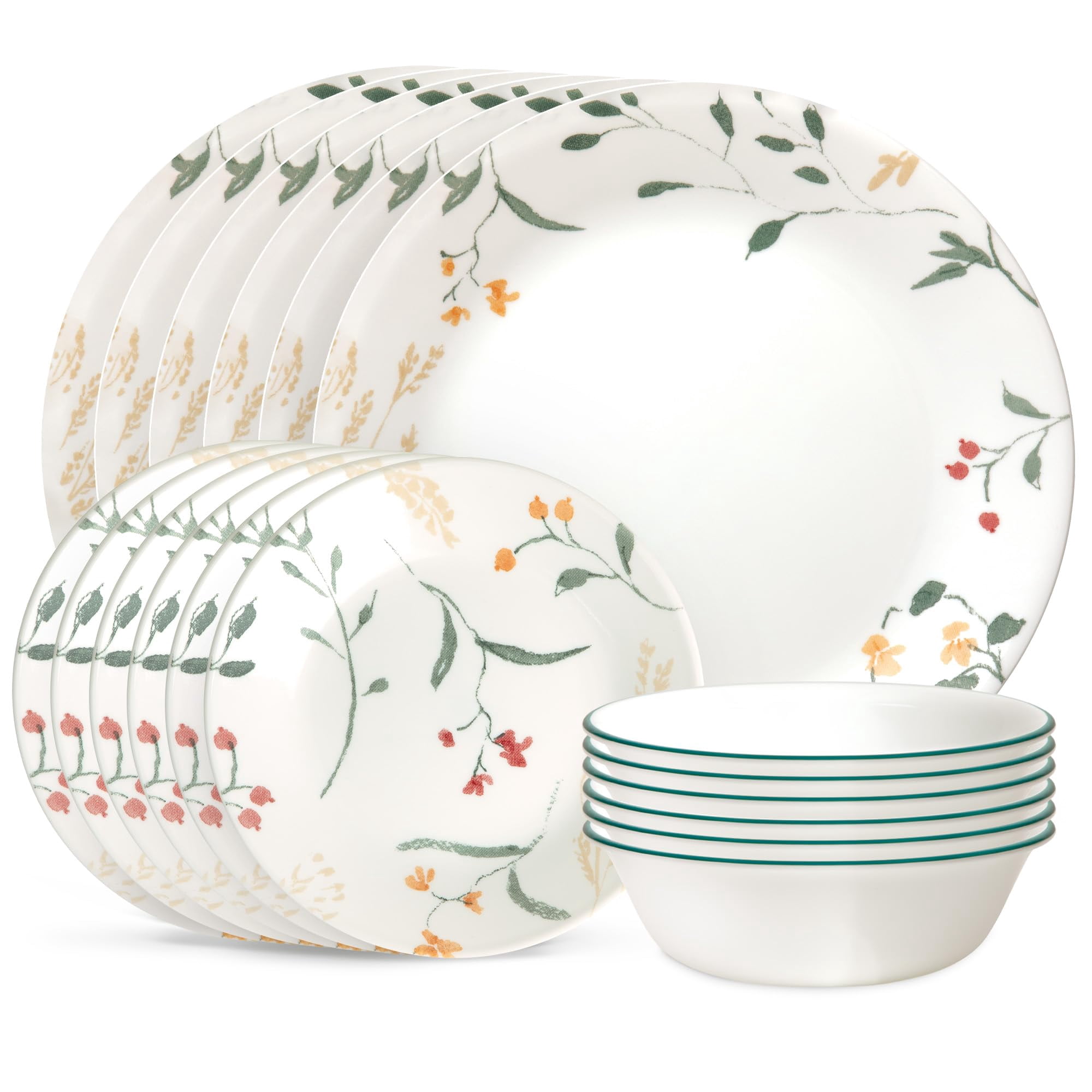 Juego De Vajilla Corelle Vitrelle Glass De 18 Piezas Wildflower