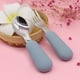 thumbnail image 4 of 2pcs Toddler Cutlery Stainless Steel Baby Fork And Spoon Kids Cutlery Set With Round Handle For Lunch Box, Safe Fork, Kids Spoon, 4 of 4
