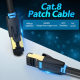 thumbnail image 2 of Cable Red Ethernet Cat8 Rj45 40gbps 5m Compatible 5g Premium, 2 of 3