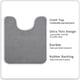 thumbnail image 2 of Alfombra De Baño En Forma De U 20 X 24 Cm Color Gris, 2 of 6