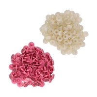 Ioensy - 100 Uds. Pendientes Numerados Con Etiqueta De Oreja Para Conejo, Vaca, Cerdos, Terneros, Cerdos, Ovejas, Rosa Roja