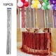 thumbnail image 4 of 10 piezas de cortina de flecos de oropel para fiesta de cumpleaños, boda, puerta, habitación, decoración colgante (plateada), 4 of 8