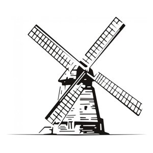 Rienda Libre Graphics - Decomural Windmill Dutch Windmill Ws-17851