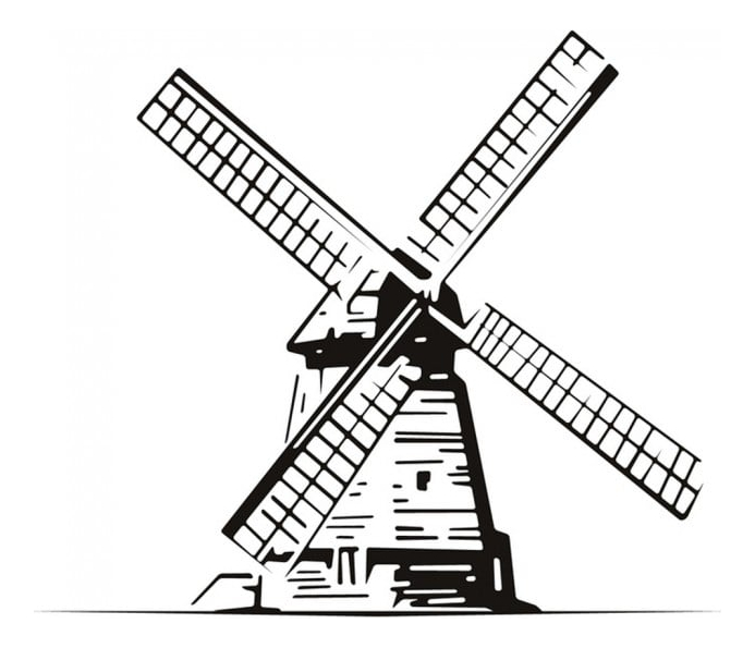 Rienda Libre Graphics - Decomural Windmill Dutch Windmill Ws-17851