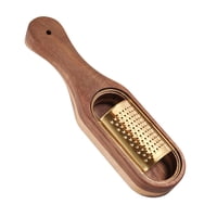 Magideal - Rallador De Queso Con Recipiente Y Mango De Madera Rallador De Patatas Y Chocolate Herramienta De Cocina Manual De Acero Inoxidable Adecuado Para Uso