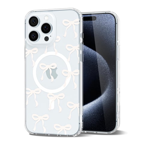 Funda De Teléfono Svanove Para Iphone 15 Pro Clear Bow Beige