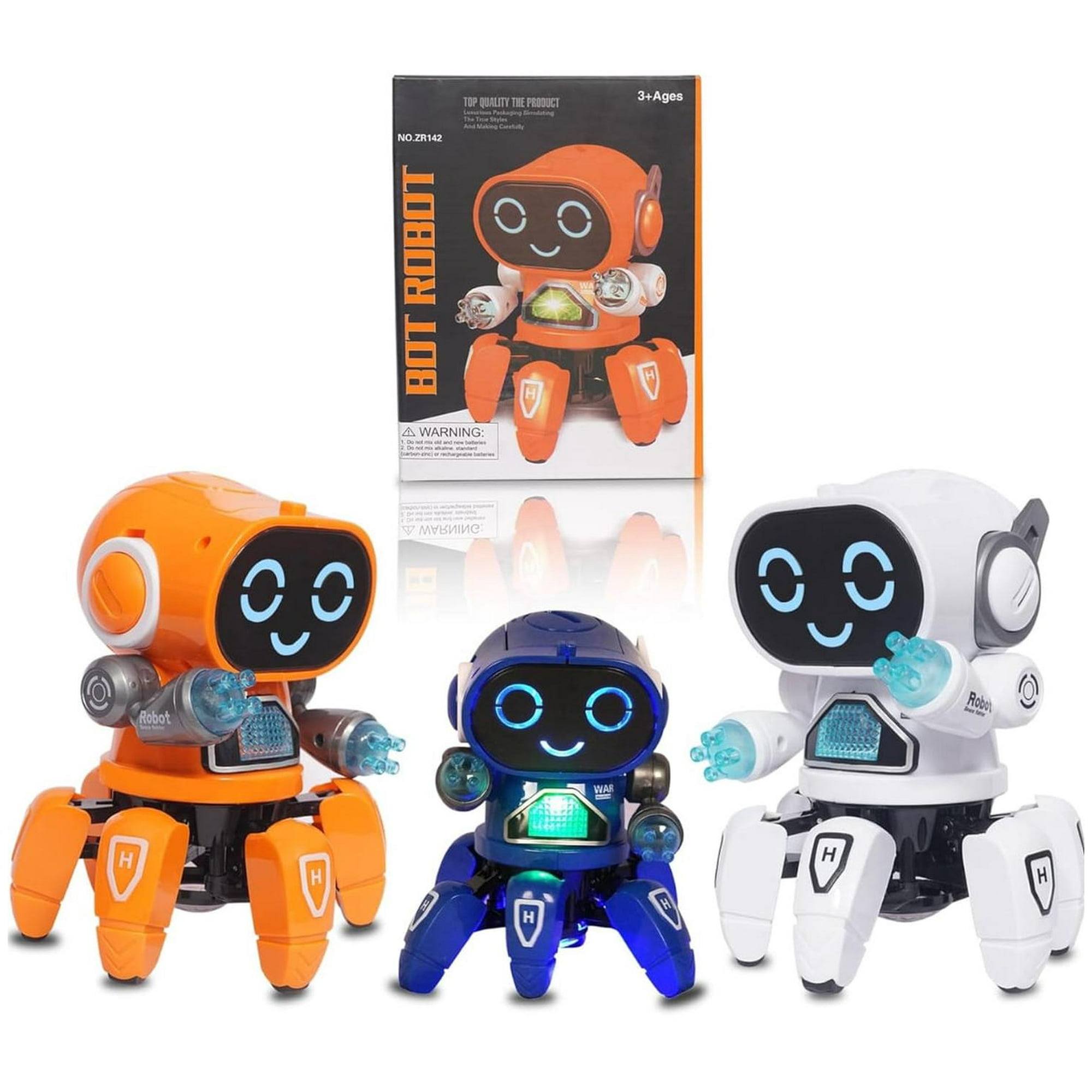 Genérico - Robot Araña Musical Bailarín Con Luces Led - Naranjo Naranja