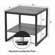 thumbnail image 5 of Mesa auxiliar Homieasy cuadrada de 50 cm con estante de almacenamiento de 2 niveles, 5 of 7