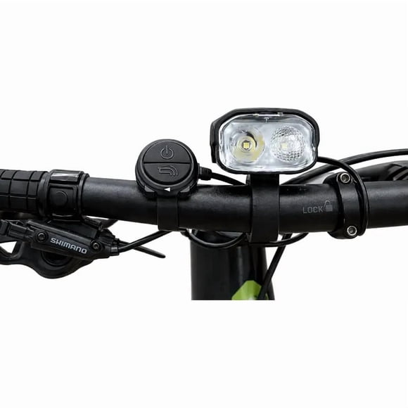 Luz Bicicleta Led Recargable 2 Focos Bocina Control Manubrio