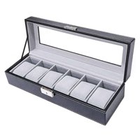Magideal - Caja De Almacenamiento Para Relojes, Organizador De Relojes, Estuche De Exposición De Joyería Con Cerradura Para Tienda, Ventana, Mesa, Tocador, Reloj