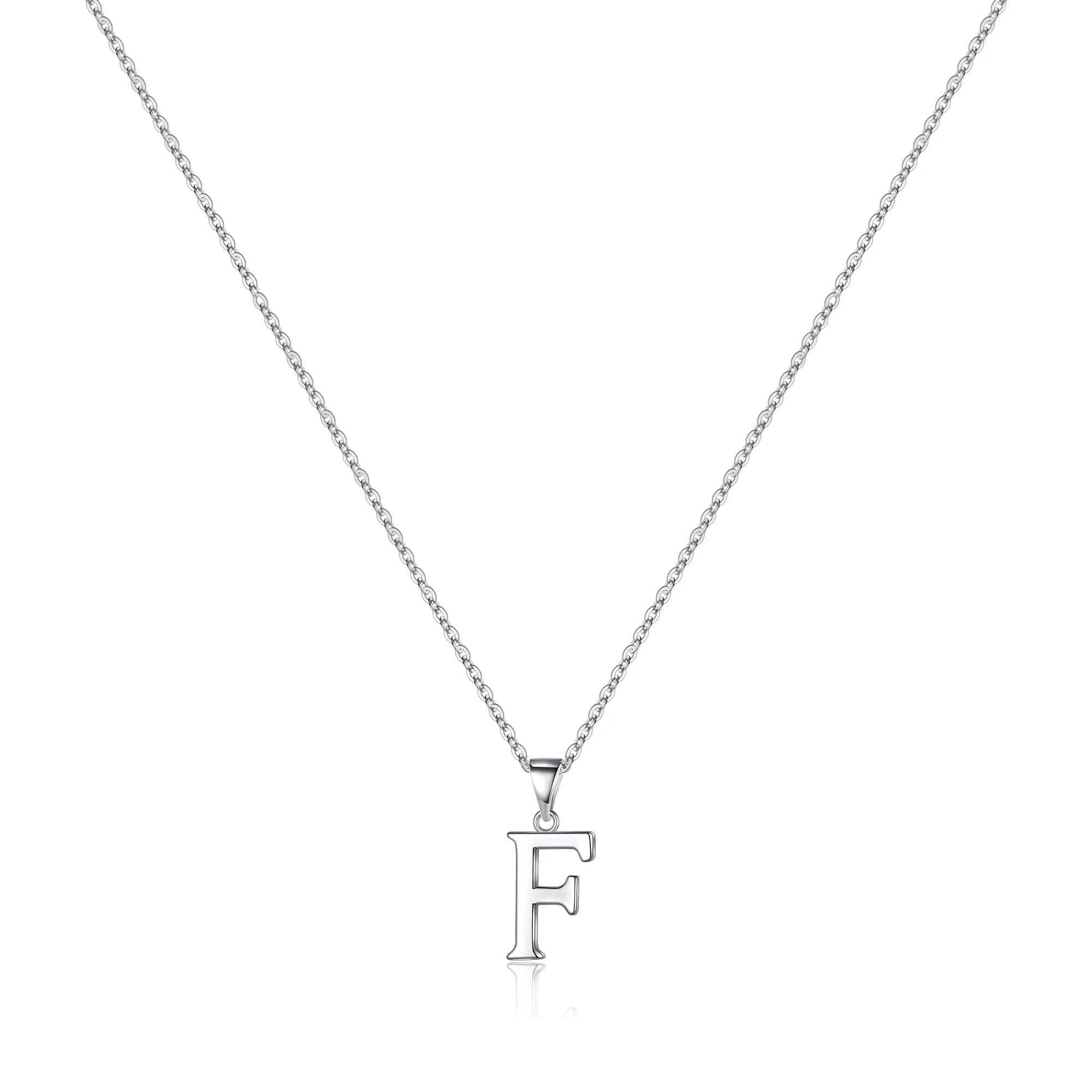 Collar Heshpaws S925 Sterling Silver Inicial A-z Con Caja De Regalo