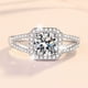 thumbnail image 1 of Anillos de Boda de Moissanita 1 Uds Corte Redondo Color D VVS1 Anillos de Diamante de Plata Esterlina S925 Anillos de Compromiso Aniversario Promesa de Moissanita para Mujer con Certificado, 1 of 9