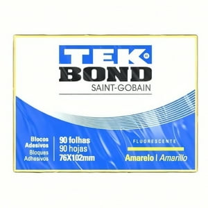 Notas Adhesivas Fluorescentes Amarillo - 76X102Mm 90 Hojas - Tekbond
