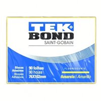 Notas Adhesivas Fluorescentes Amarillo - 76X102Mm 90 Hojas - Tekbond