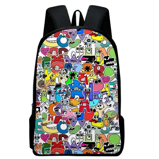 HOT Peripherals Alphabet Lore School Bag Alphabet Legend Backpack Pen Bag Schoolbag Boys Girls Anime Cartoon School Bag Mochila