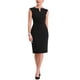 thumbnail image 2 of INSPIRE CHIC Vestido de Tubo para Mujer Regreso a Clases Atuendo de Maestra Vestido Profesional de Oficina sin Mangas Negro XS, 2 of 6