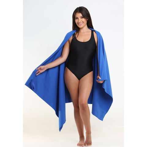 Samia - Toalla De Microfibra Grande 180 X 100 Cm Azul