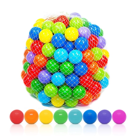 Pelotas de plástico Playz, 500 unidades, con 8 colores vibrantes