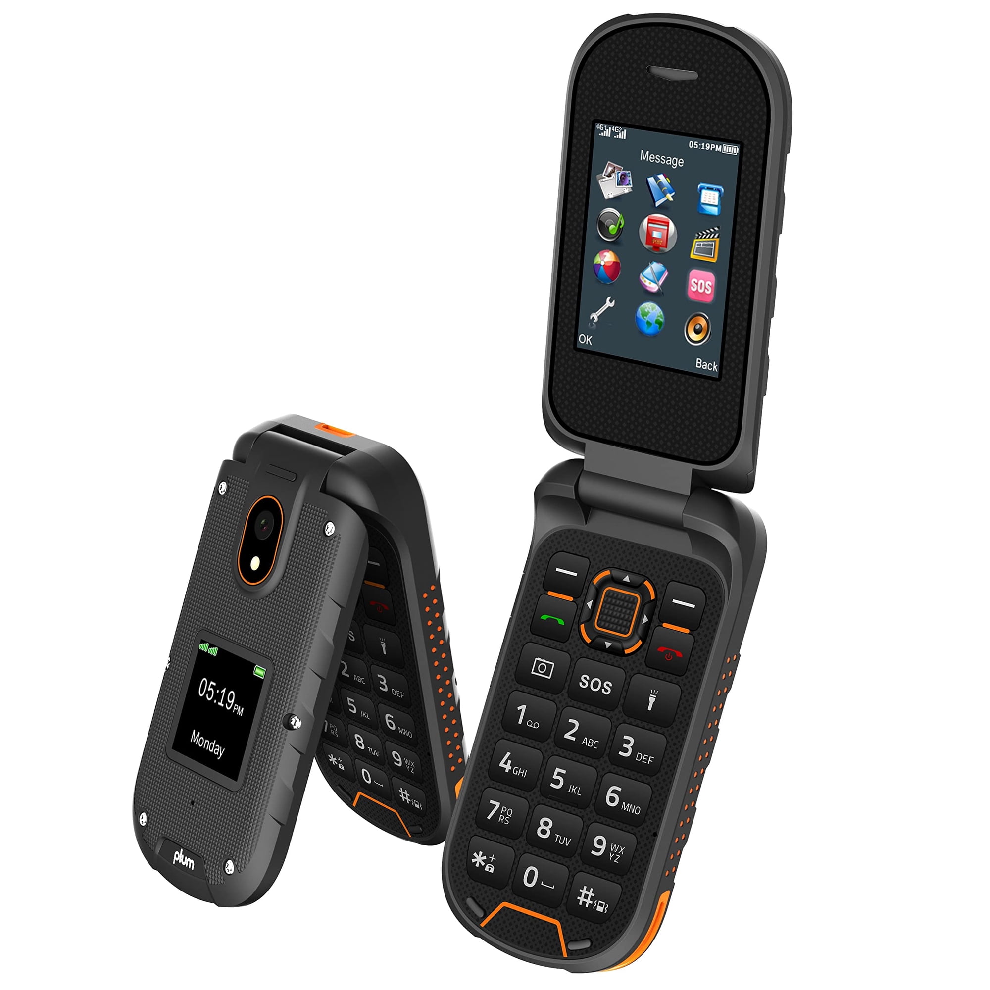 Teléfono Plegable Plum Ram Plus 4g Volte Rugged T-mobile Orange