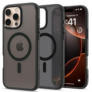 Funda Spigen Ultra Hybrid Magfit Para Iphone 16 Pro Max Frost Negra