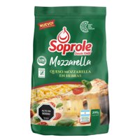 Queso Mozzarella Hebras 200 G Soprole