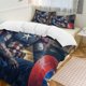 thumbnail image 1 of Captain AmericaCartoon Collection 3-Piece Comforter Set, Personalized Bedding Decor for Kids And Teens Bed Sheets, 1 of 5