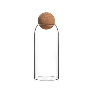 Disparo - Botella Frasco Contenedor 1200Ml Vidrio 20Cm Con Tapa Corcho