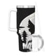 thumbnail image 3 of Hombre Polilla Vaso aislado de acero inoxidable con asa, diseño temático, regalo para familia, amigos y fans; incluye pajita y encaja en el portavasos estándar, 40 oz, 3 of 6