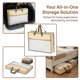 thumbnail image 4 of REGALWOVEN 1 Pcs Almacenamiento de Ropa, Bolsa de Almacenamiento, Bolsa de Mudanza con Ventana para Organizar Ropa, Organizador de Armario y Almacenamiento con Asas Beige 19.7*25.6*5.9in, 4 of 6