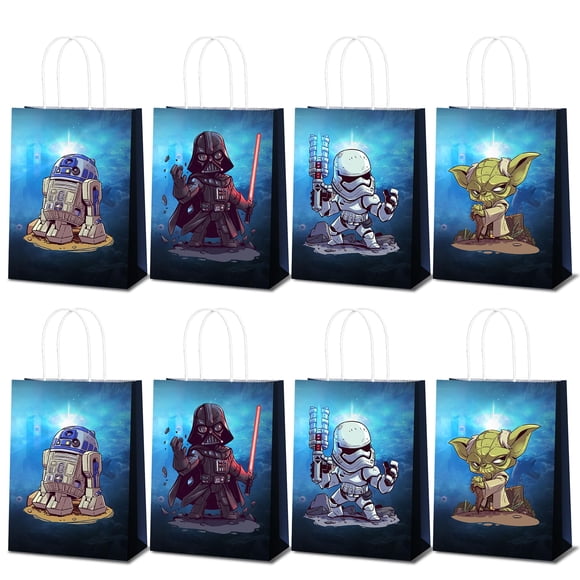 Bolsas de Regalo BILITOK Pack de 16 - Aventura Galáctica (Negro)