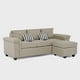 thumbnail image 2 of Sofá 3 cuerpos Sicilia + 1 Pouf Tela Beige, 2 of 8