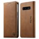 thumbnail image 1 of Funda Billetera de Cuero para [Samsung Galaxy S10], Bloqueo RFID, Tarjetas y Soporte Marrón, 1 of 5