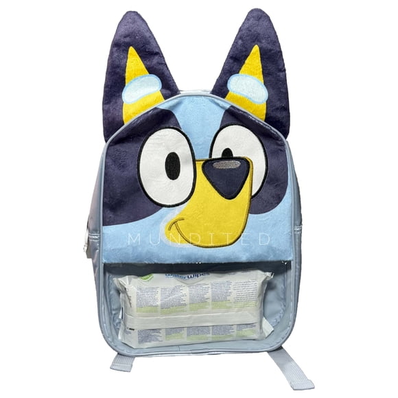 Mochila infantil preescolar celeste bluey