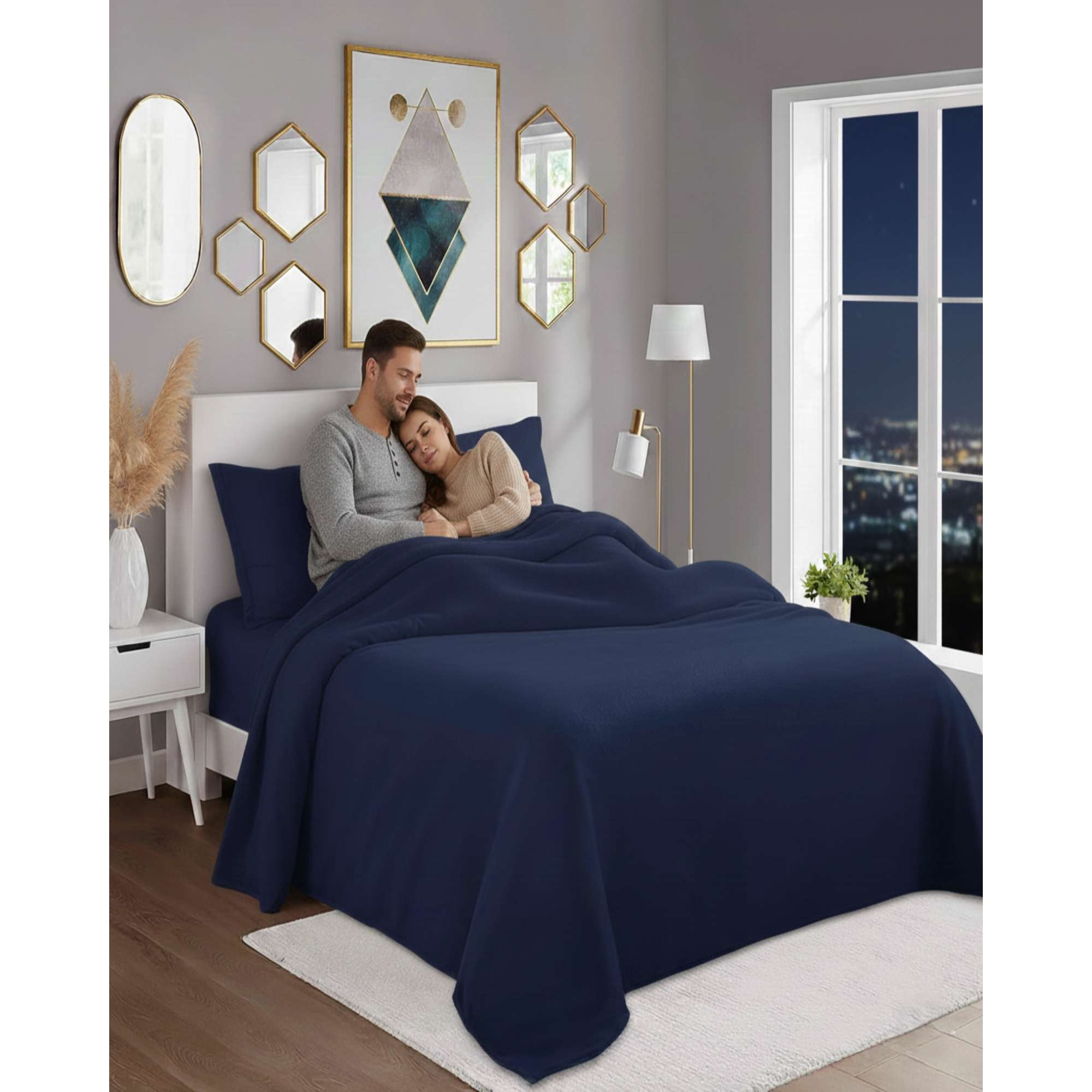 Myl Todo Hogar - Juego De Sábanas Polar Premium King Térmicas Extra Suaves