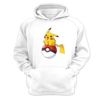 Genérico - Poleron Canguro Pokemón Blanco Talla Xs Unisex