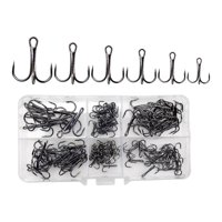 Ioensy - Juego De Anzuelos De Pesca De 110 Uds. Con Caja De Transporte, Anzuelos De Anclaje Afilados, Anzuelos Triples