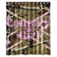 thumbnail image 1 of Cortina de ducha Browning Pink Country Girl con fondo de camuflaje y bandera de camuflaje Big Well, juego de cortina de baño con ganchos, tamaño 60 x 72 pulgadas, 1 of 3