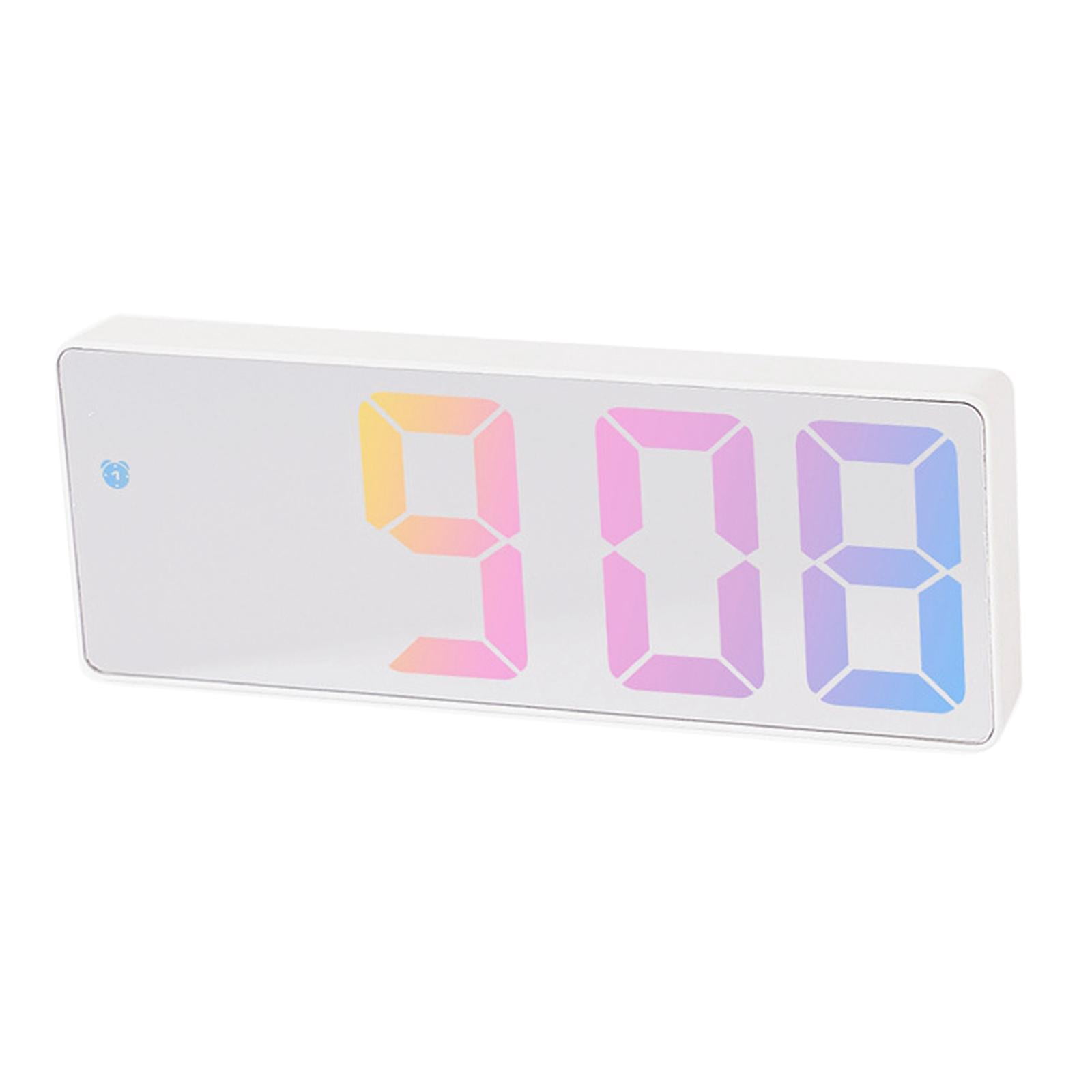 Bothyi - Reloj Despertador Digital Colorido Reloj Led Inteligente De Escritorio Con Temperatura Fecha Blanco Stylec