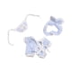 thumbnail image 3 of Conjunto De Pijamas De 3 Piezas, Conjunto De Ropa Para Muñecas De Regalo Para Niñas De Dibujos Animados, Accesorios De Ropa Azul, 3 of 3