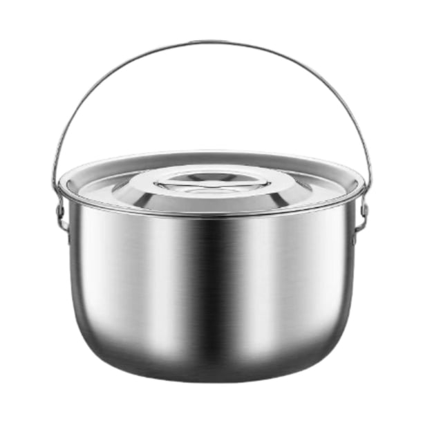 Olla de Camping, Olla para Cocinar, Accesorios de Cocina, Olla para Sopa, Recipiente para Aceite con Asa Y Tapa para Fiestas, Cocinas Y Restaurantes. 4.0L