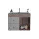 thumbnail image 2 of Mueble Organizador 1 Puerta 2 Cajones + Organizador De Baño Wc 9007Sb-9006B Café Smoke - Blanco, 2 of 6