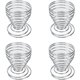thumbnail image 1 of 4 hueveras de acero inoxidable Silvet con resorte, de alambre, de acero inoxidable, modernas, de 1,78 x 1,78 x 2,05 pulgadas., 1 of 4