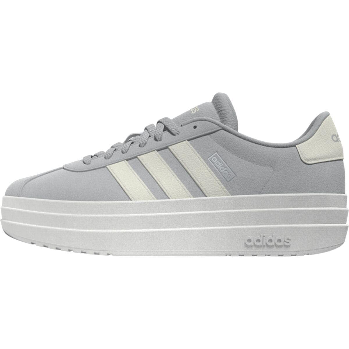 Zapatilla Adidas Vl Court Bold Para Mujer, Gris, Blanco Roto Y Blanco Tiza