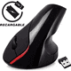 thumbnail image 1 of Mouse vertical inalámbrico ergonómico recargable negro, 1 of 3