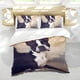 thumbnail image 5 of Boston Terrier Conjunto de sábanas temático, trío de piezas, cómodo y amigable con la piel, diseño único, regalo de decoración para el hogar para familiares, amigos y fans,173cm *218cm, 5 of 6