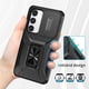 thumbnail image 2 of Funda Armada para Samsung Galaxy S23 con Tapa Deslizante y Soporte Magnético Giratorio Negro, 2 of 5