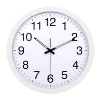 Genérico - Reloj De Pared Decoración Moderno 30Cm Silencioso Estructura Blanca Fondo Blanco