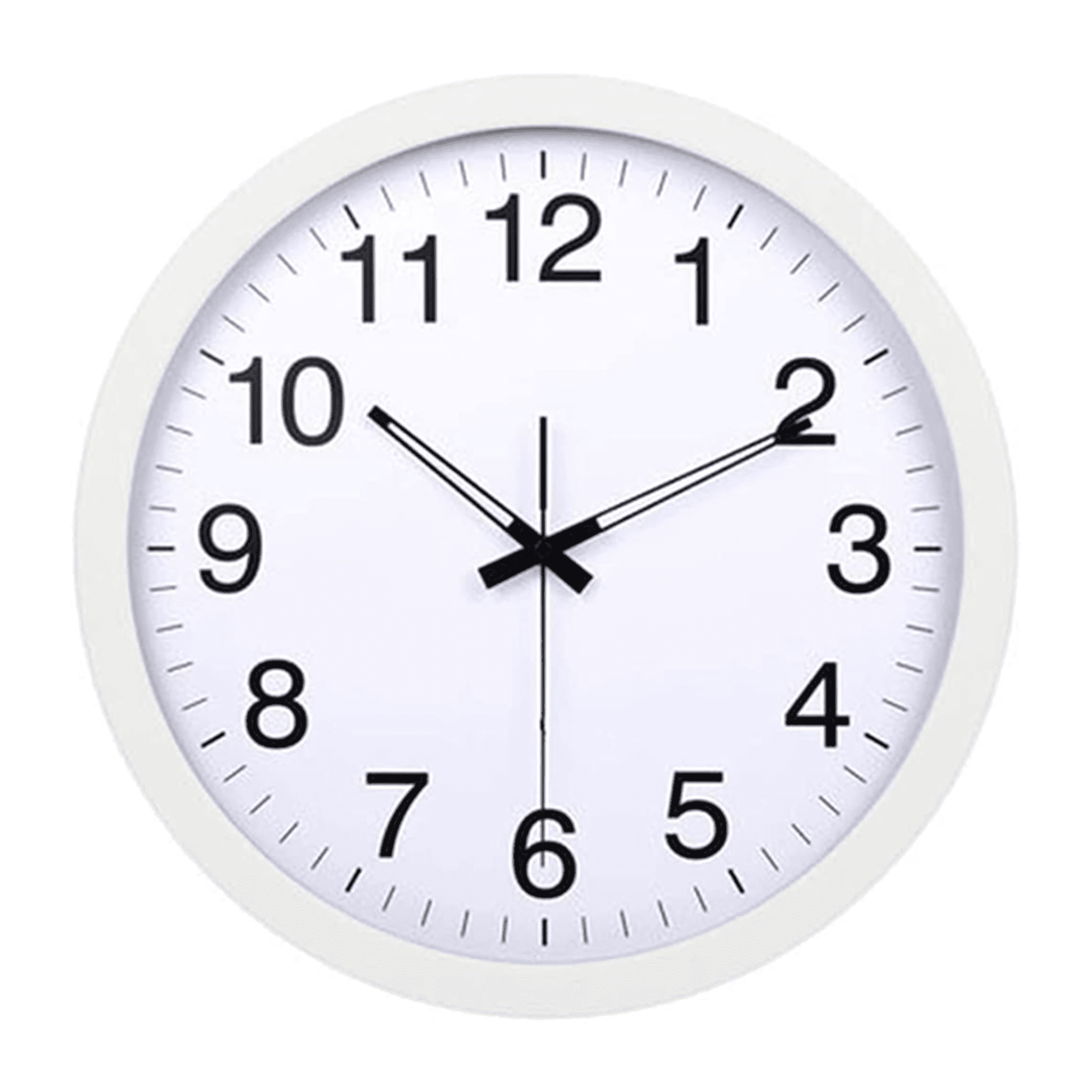 Genérico - Reloj De Pared Decoración Moderno 30cm Silencioso Estructura Blanca Fondo Blanco