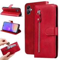 Gangxun - Funda Con Cremallera Para Samsung Galaxy A05, Carcasa Cartera De Cuero Pu Con Soporte Y Tarjetero