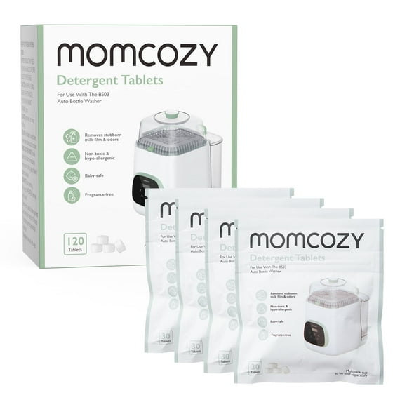 Lavadora de Biberones Momcozy KleanPal Pro Bloque de Lavado 120 Tabletas